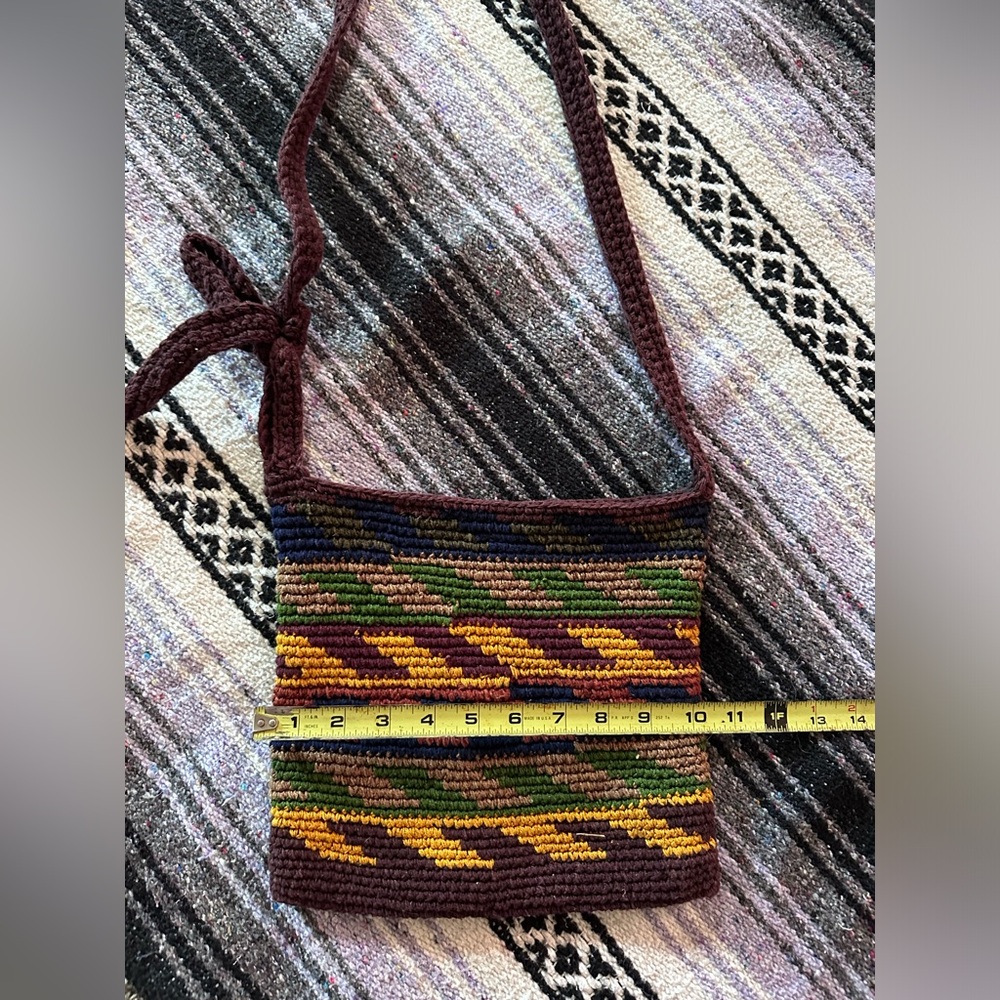 vintage • crochet colorful handbag from guatemala cute boho purse - Picture 2 of 6